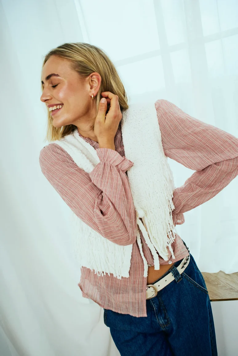 Freequent Helly Blouse moonbeam w. baked apple