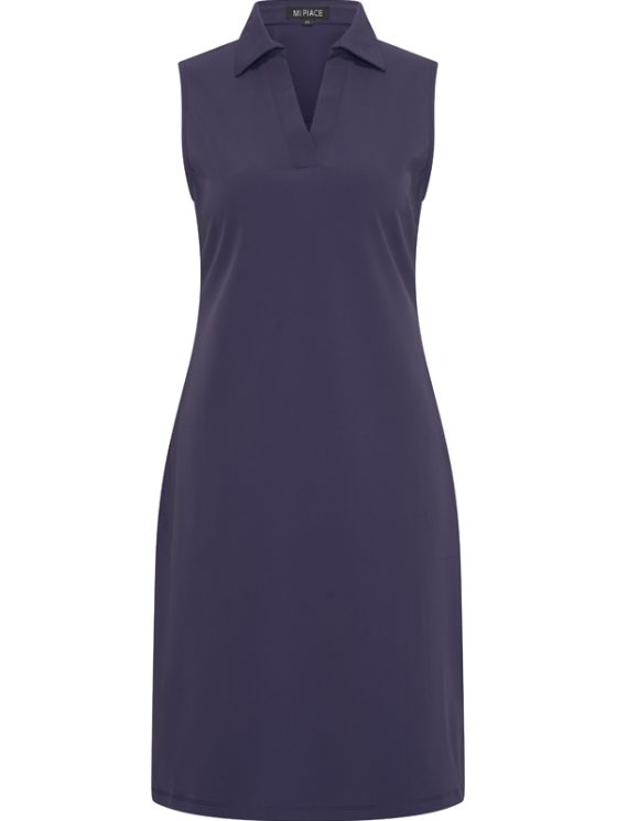 Mi Piace Travelstof Mouwloze Jurk Recht Model 202443 donkerblauw - Afbeelding 5