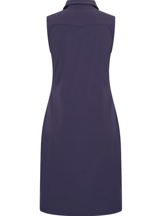 Mi Piace Travelstof Mouwloze Jurk Recht Model 202443 donkerblauw - Afbeelding 6