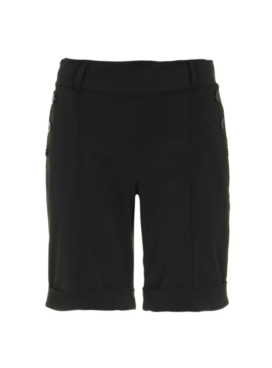 Mi Piace Travelstof Korte Broek met Knopen 202272 zwart