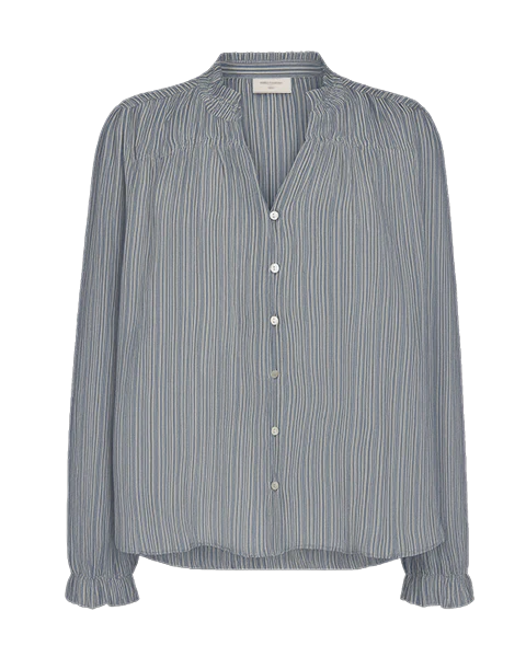 Freequent Helly Blouse moonbeam w. vintage indigo