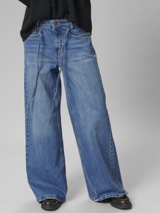 My Essential Wardrobe Jeans Karo 144 Mid X-Wide Broek L34 medium blue wash - Afbeelding 3