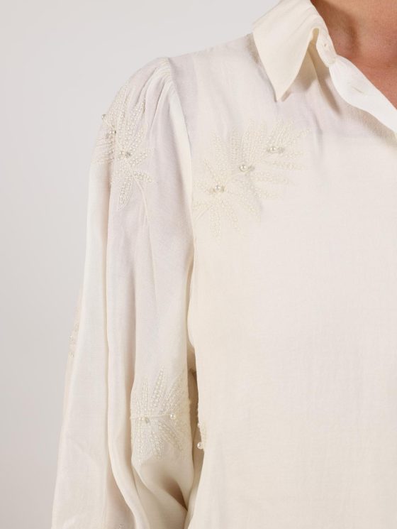 Nukus Milanova Blouse off white - Afbeelding 5