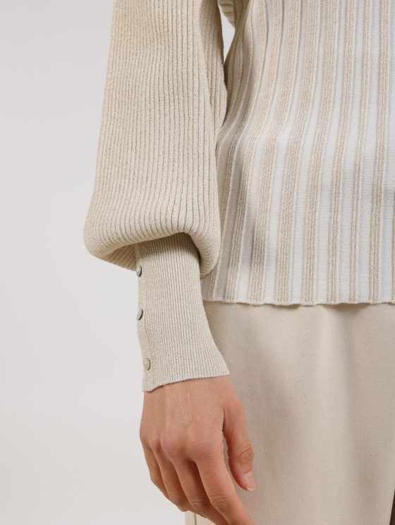 Nukus Mulberry Pullover Lurex off white - Afbeelding 5