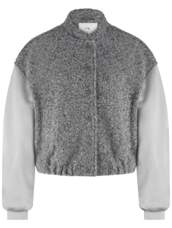 Nukus Baltimore Jacket Satin light grey - Afbeelding 3