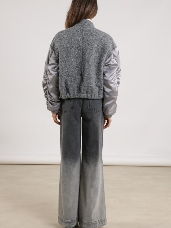 Nukus Baltimore Jacket Satin light grey - Afbeelding 2