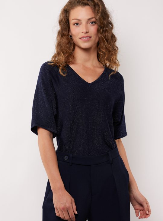 G-maxx Edlin Knit Top eclipse blauw