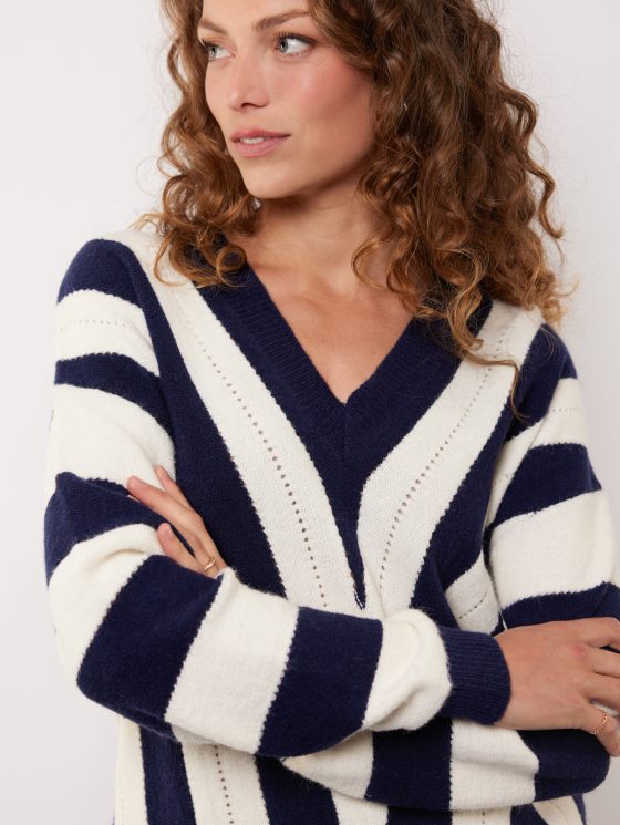 G-maxx Rekha Knit Pullover eclipse/offwhite - Afbeelding 3