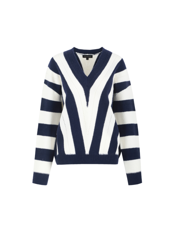 G-maxx Rekha Knit Pullover eclipse/offwhite - Afbeelding 5