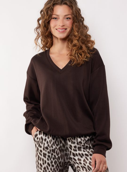 G-maxx Salma Sweater dark chocolate