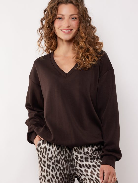 G-maxx Salma Sweater dark chocolate