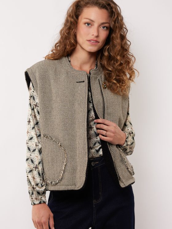 G-maxx Kamala Gilet black/olive green - Afbeelding 5