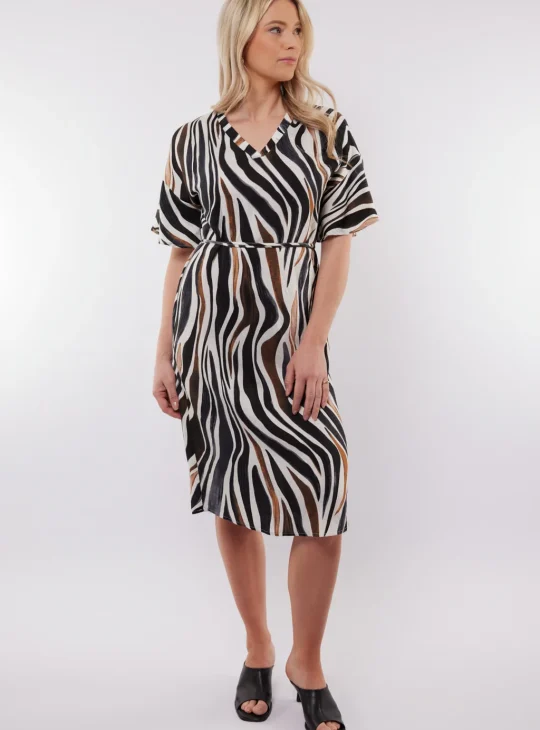 C&S Puerto Rico Jurk offwhite / tiger eye