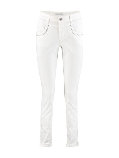 Red Button Sienna Color & Rivets Broek white