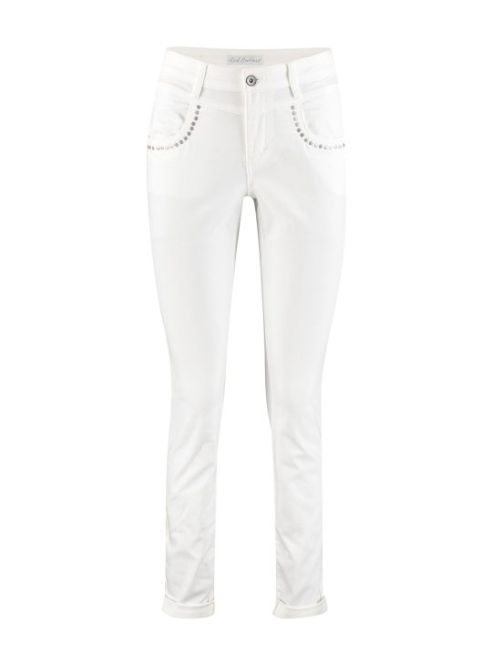 Red Button Sienna Color & Rivets Broek white