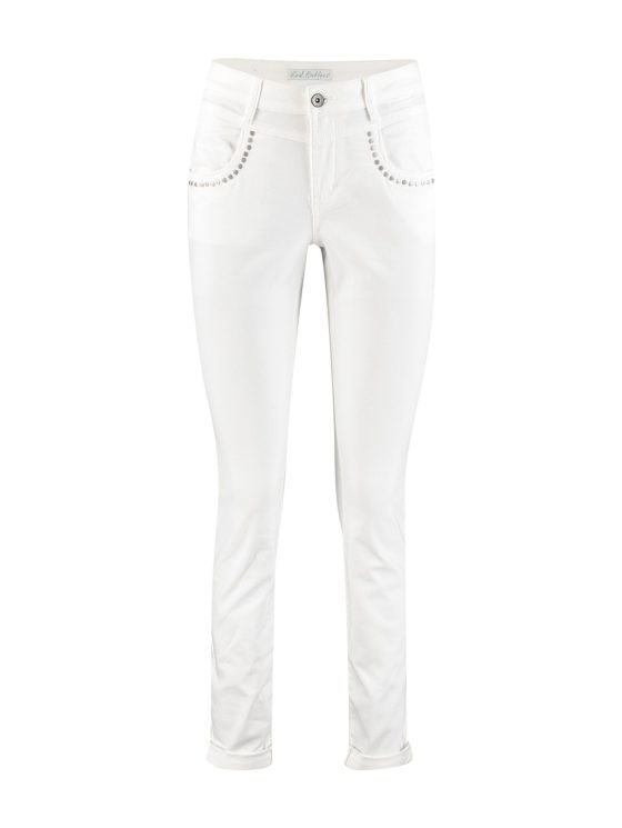 Red Button Sienna Color & Rivets Broek white
