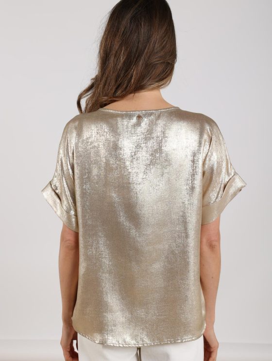 Nukus Irene Top Shiny goud - Afbeelding 3