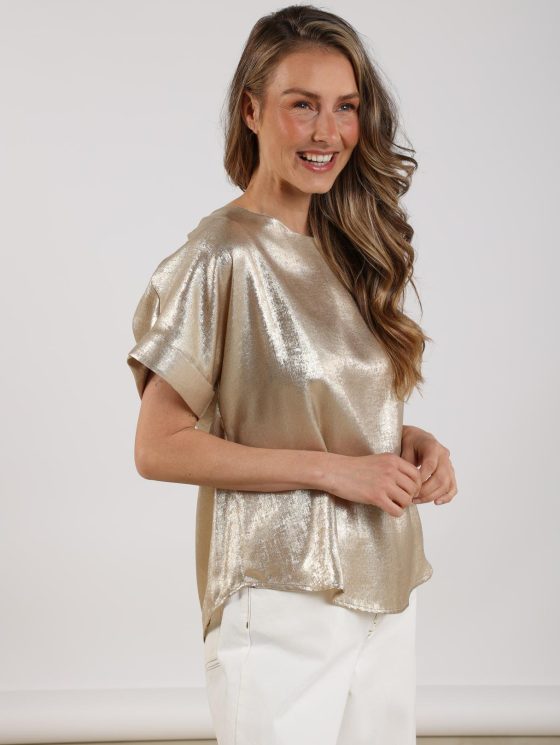 Nukus Irene Top Shiny goud - Afbeelding 2