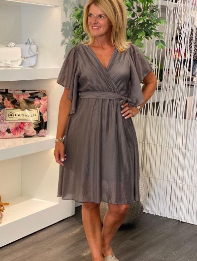 Babou dress jurk taupe  bruin