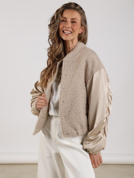 Nukus Baltimore Jacket Satin zand - Afbeelding 2