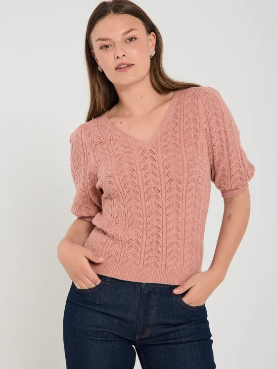 Freequent Clarry Pullover light mahogany melange - Afbeelding 4