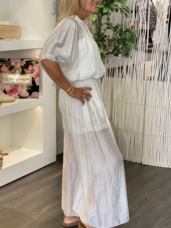 Tan Fashion Extra Wijde Broek offwhite - Afbeelding 2