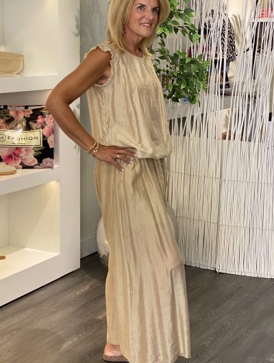 Tan Fashion Extra Wijde Broek goud
