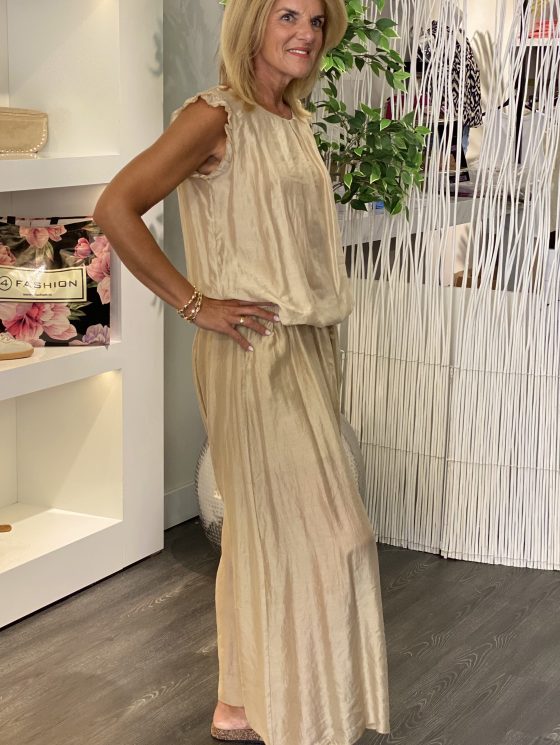 Tan Fashion Extra Wijde Broek goud