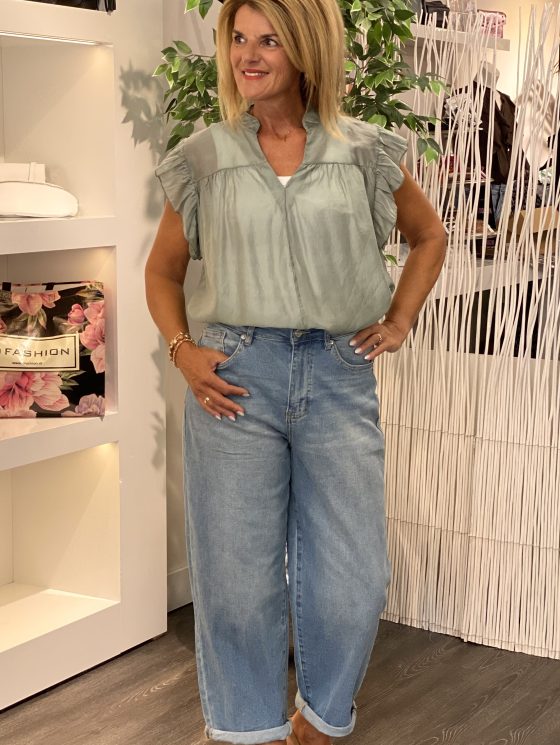 Tan Fashion Mouwloze Top zeegroen - Afbeelding 2