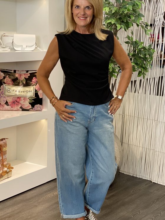 Fashion Mouwloze Top zwart - Afbeelding 2