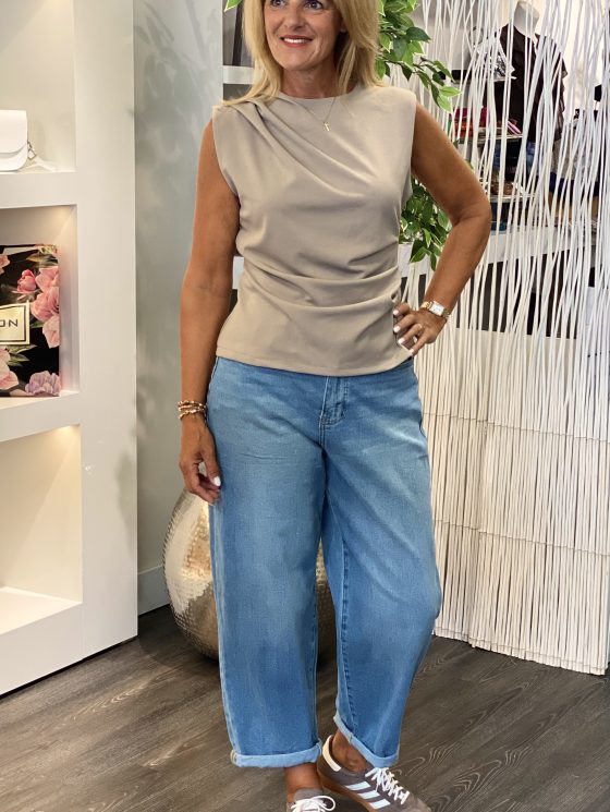 Fashion Mouwloze Top beige taupe - Afbeelding 2