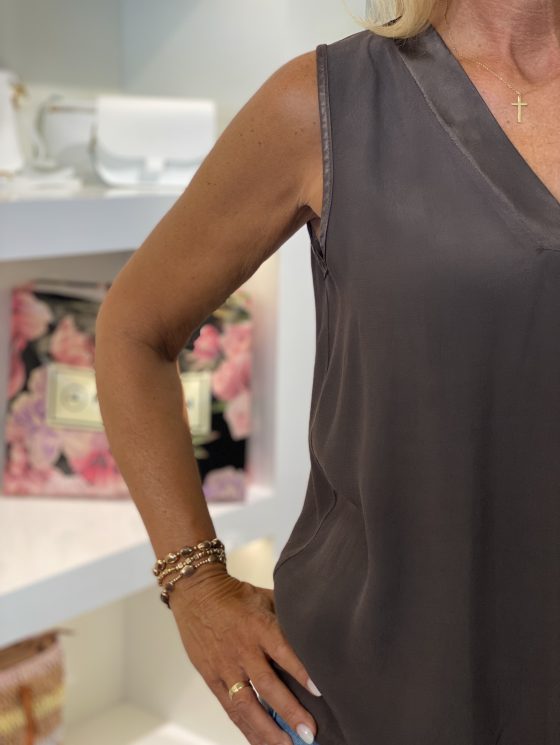 Fashion Mouwloze Viscose Top bruin - Afbeelding 3