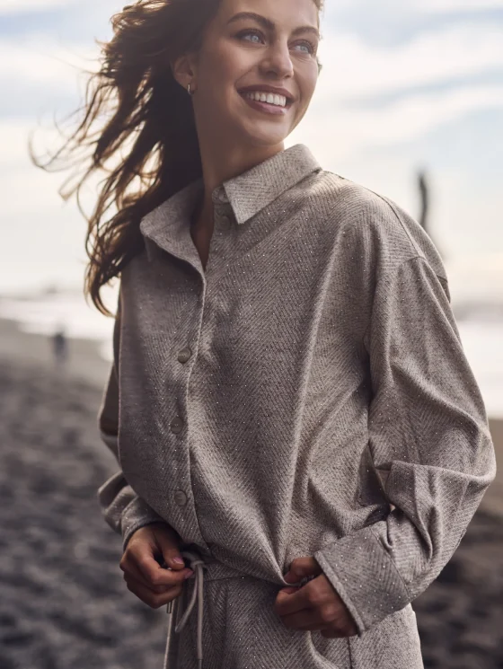 Nukus Lara Blouse Strass zand