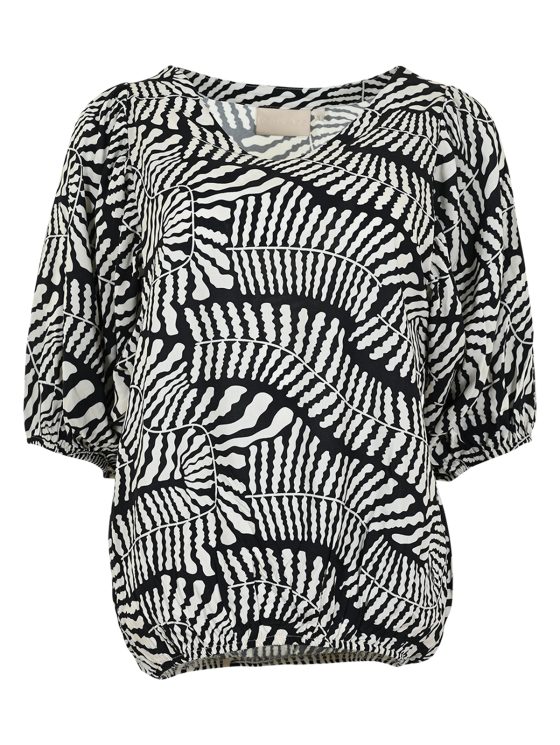 Maicazz Pajari Top offwhite leaves - Afbeelding 2
