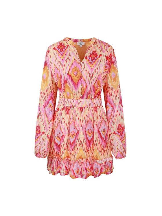 C&S Napels Jurk super pink / color mix