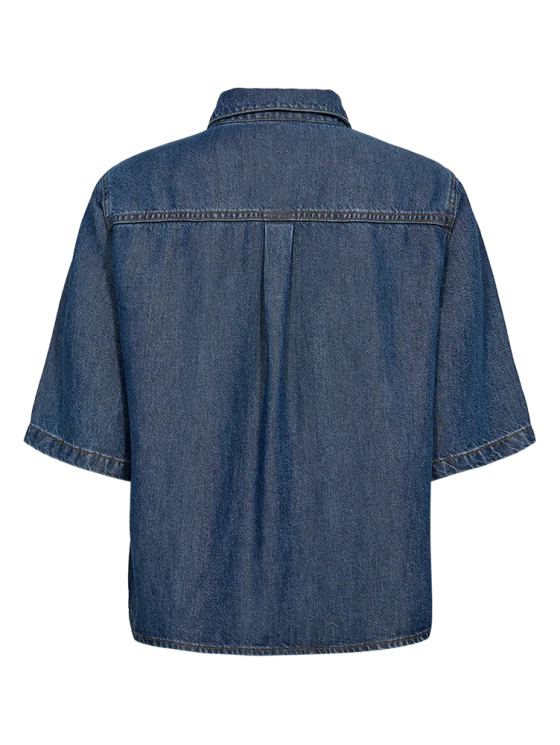 Freequent Milo Shirt medium blue denim - Afbeelding 3