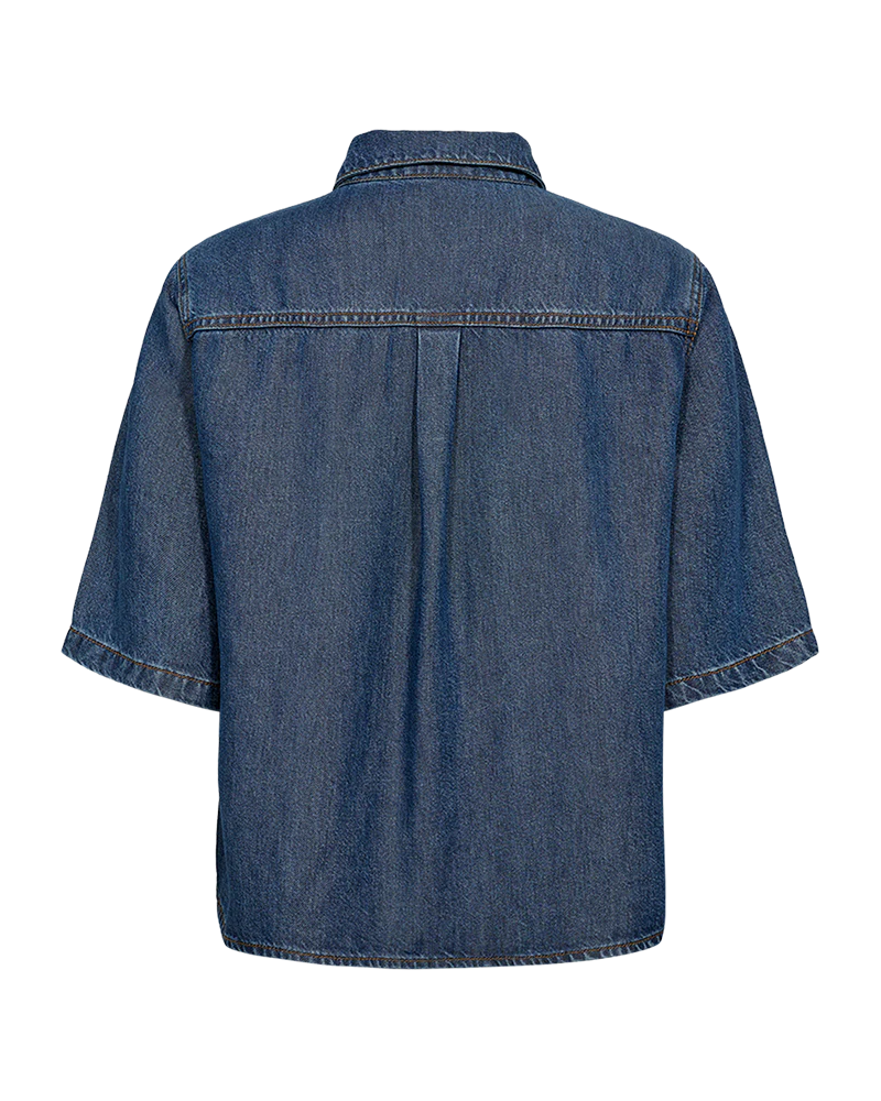 Freequent Milo Shirt medium blue denim - Afbeelding 3