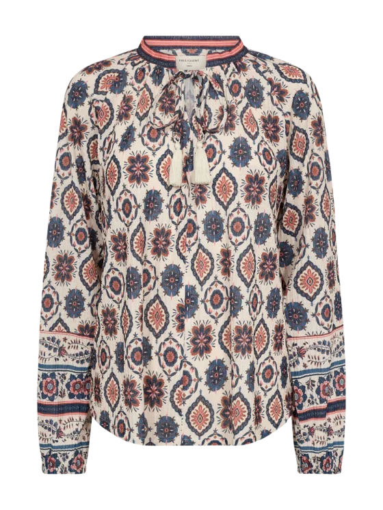 Freequent Nomes Blouse moonbeam w. baked apple - Afbeelding 5
