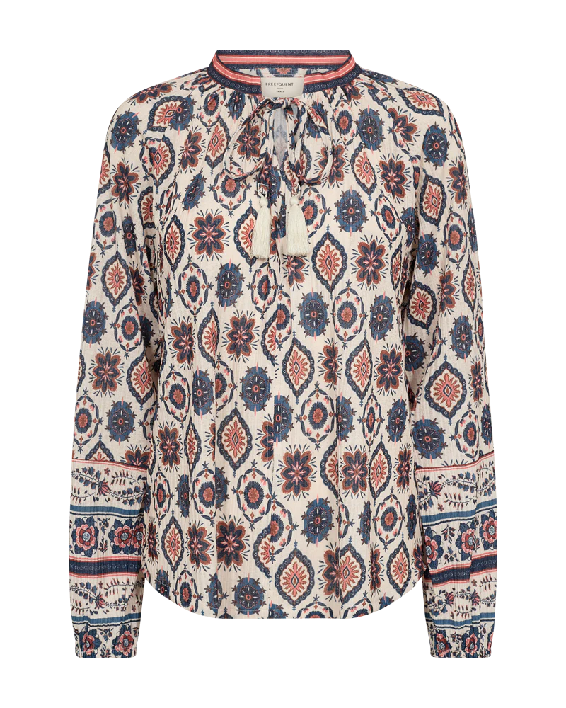 Freequent Nomes Blouse moonbeam w. baked apple - Afbeelding 5