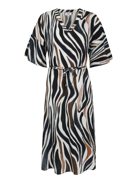 C&S Puerto Rico Jurk offwhite / tiger eye - Afbeelding 4