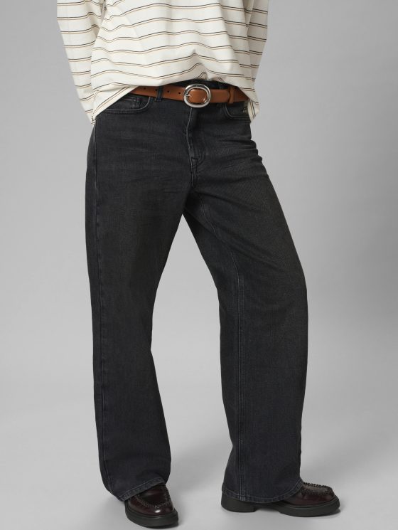 My Essential Wardrobe Louis 139 High Wide Broek L34 black retro wash - Afbeelding 6
