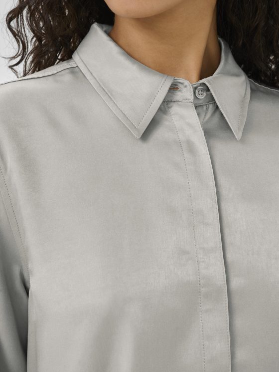My Essential Wardrobe EstelleMW Short Shirt Blouse moon mist - Afbeelding 7