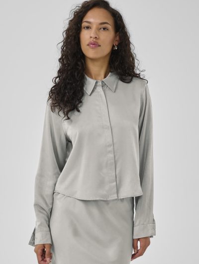 My Essential Wardrobe EstelleMW Short Shirt Blouse moon mist