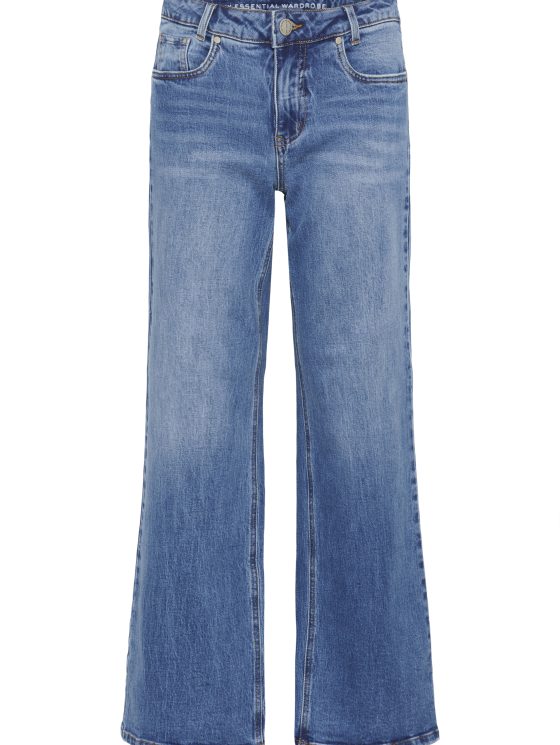 My Essential Wardrobe Louis 144 High Wide Broek L34 medium blue wash - Afbeelding 6