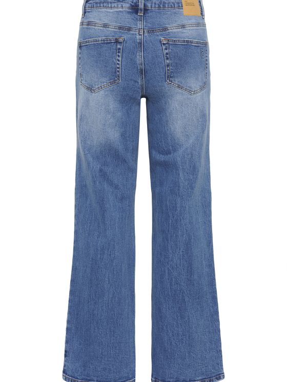 My Essential Wardrobe Louis 144 High Wide Broek L34 medium blue wash - Afbeelding 7