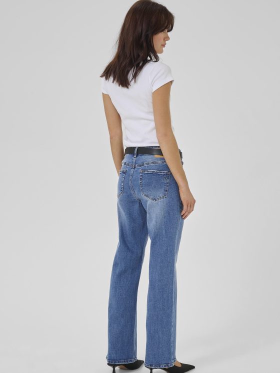 My Essential Wardrobe Louis 144 High Wide Broek L34 medium blue wash - Afbeelding 3