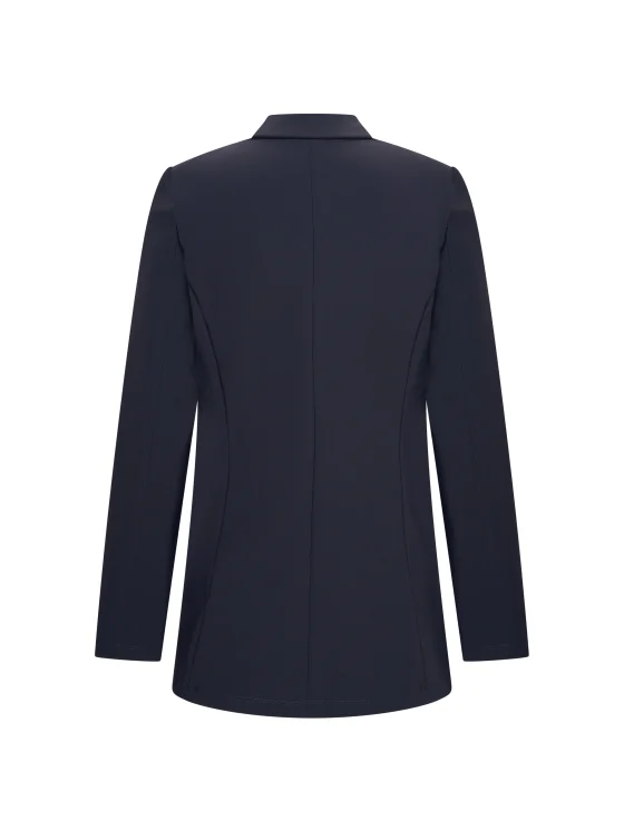 Mi Piace Bonded Travelstof Lange Blazer 202634 donkerblauw - Afbeelding 5