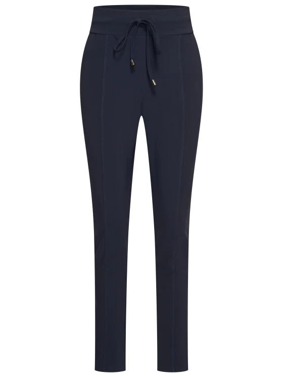 Mi Piace Bonded Travelstof Broek Premium Kwaliteit Smalle Pijp 202632 donkerblauw - Afbeelding 5