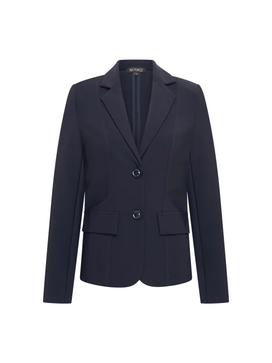 Mi Piace Bonded Travelstof Halflange Blazer 202646 donkerblauw - Afbeelding 4