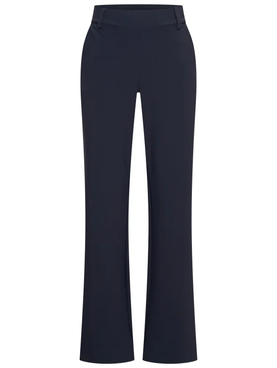 Mi Piace Bonded Travelstof Wijde Broek donkerblauw 202624 - Afbeelding 4